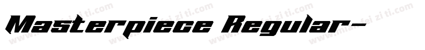 Masterpiece Regular字体转换